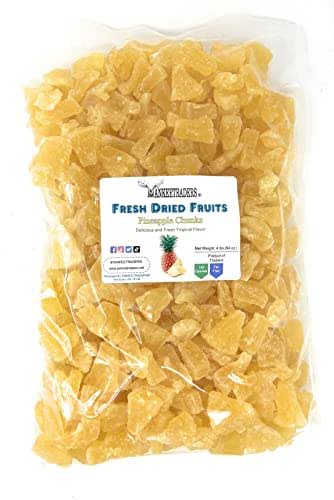 YANKEETRADERS Dried Pineapple Chunks, 4 Pound