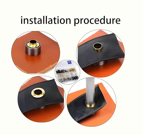 Uskerb 200 Sets Eyelet Punch Kit - 1/4 Inch Grommets for DIY Crafts, Clothing, Curtains, Leather with Storage Box - Durable Metal Eyelet Kit with Easy-to-Use Tools for Beginners and Professionals - Image 3