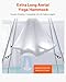VEVOR Aerial Yoga Frame & Hammock Set, 9.67ft Yoga Swing Frame with 6.6-Yard Nylon Hammock, Heavy-Duty Premium Stand, 551.15 lbs Max Capacity Rig, for Indoor & Outdoor Aerial Fitness Training (White)