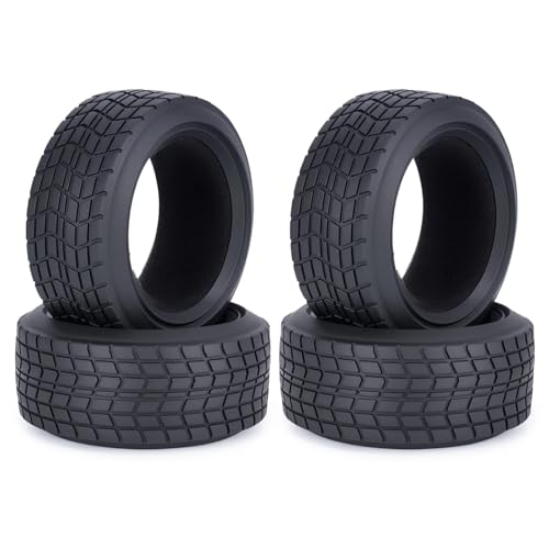 Für Hsp 94123 Für Hpi Für Himoto Fw06 Für Tt01 1/10 Rc Fernbedienung Auto 4Pcs Auf-Straße Für Racing Gummi Reifen 68 45Mm Upgrade Teile RC-Upgrade-Komponenten