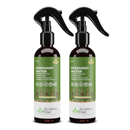 Image of Avimee Herbal Rosemary Water For Hair Growth (Pack of 2) | Mist Spray for Hairfall | Rosemary Hair Mist | Adds Shine & Helps Reduce Hairfall, Strengthens Hair | For Men & Women (200ml each)
