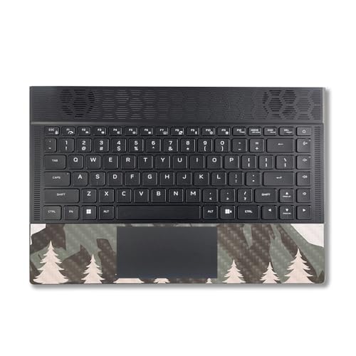 Image of MightySkins Carbon Fiber Skin Compatible with Alienware X14 R2 (2023) Full Wrap Kit - Forest Range | Protective, Durable Textured Carbon Fiber Finish | Easy to Apply & Change Styles | Made in The USA