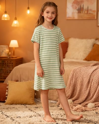Image of Girls Cotton Dress 3T to Size 10 Princess Dresses Kids Playwear Soft Outfit Toddler Home wear