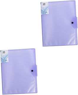 MAGICLULU Pasta Fichário 2Pcs 20 Pasta De Papel Pastas De Fichário Pastas Roxas Pasta De Arquivo Organizador Capa De Papel Suporte De Papel De Exame Relatório Fichário Papel De Teste A3