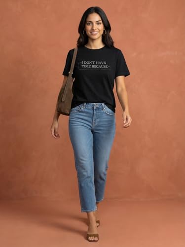 Image of Nobero Women's Graphic Printed T-Shirt | Regular Fit 180 GSM Cotton Tee for Women | Comfortable Round Neck Casual Wear