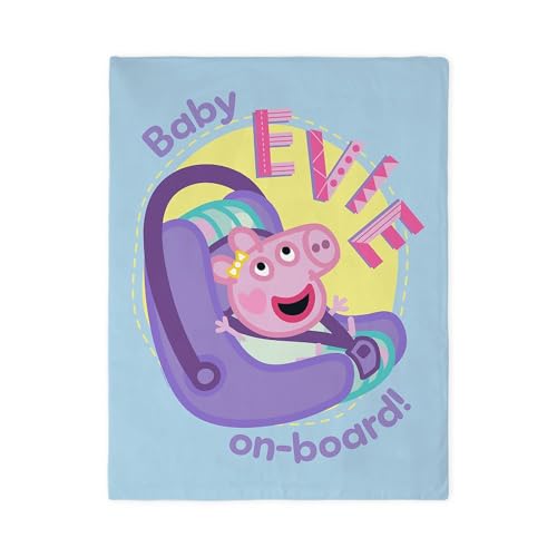 CafePress Peppa Pig: Baby On Board Twin Duvet Cover, Printed Comforter Cover, Unique Bedding,