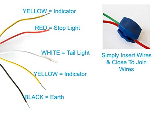 FANALINO STOP POSTERIORE UNIVERSALE LED STR8 NERO CON FRECCE 145 - 6