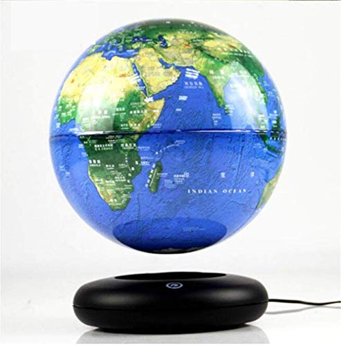 SILOLA Globo Flotante de levitación magnética de 8  Mapa del Mundo Giratorio antigravedad