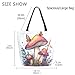 ZzWwR Fashion Extra Large Shoulder Tote Bag, Wild Mushroom and Butterfly Canvas Durable Daily Weekender Handle Bag Ideal for Gym Picnic Yoga Beach Travel Kitchen Market Grocery Shopping