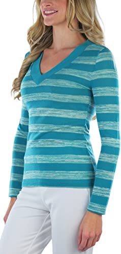 Image of ToBeInStyle Women's Classic Long Sleeve V-Neck Pullover Sweater