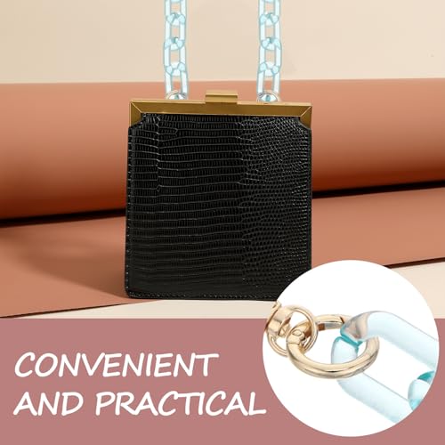Cadena de acrílico para bolsos con eslabones transparentes de alta resistencia pack de 2 4