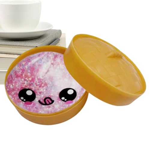 Bun Squeeze Toy - Cute Glitter Bread Shape Stress Reliever, Funny Antistress Fidget Object | Multifunctional Relaxation Accessor