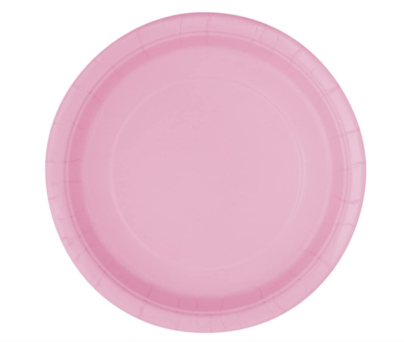 Solid Lovely Pink Round Paper Dinner Plates (22cm) 8 Count - Sturdy & Elegant for Parties and Events — image 1