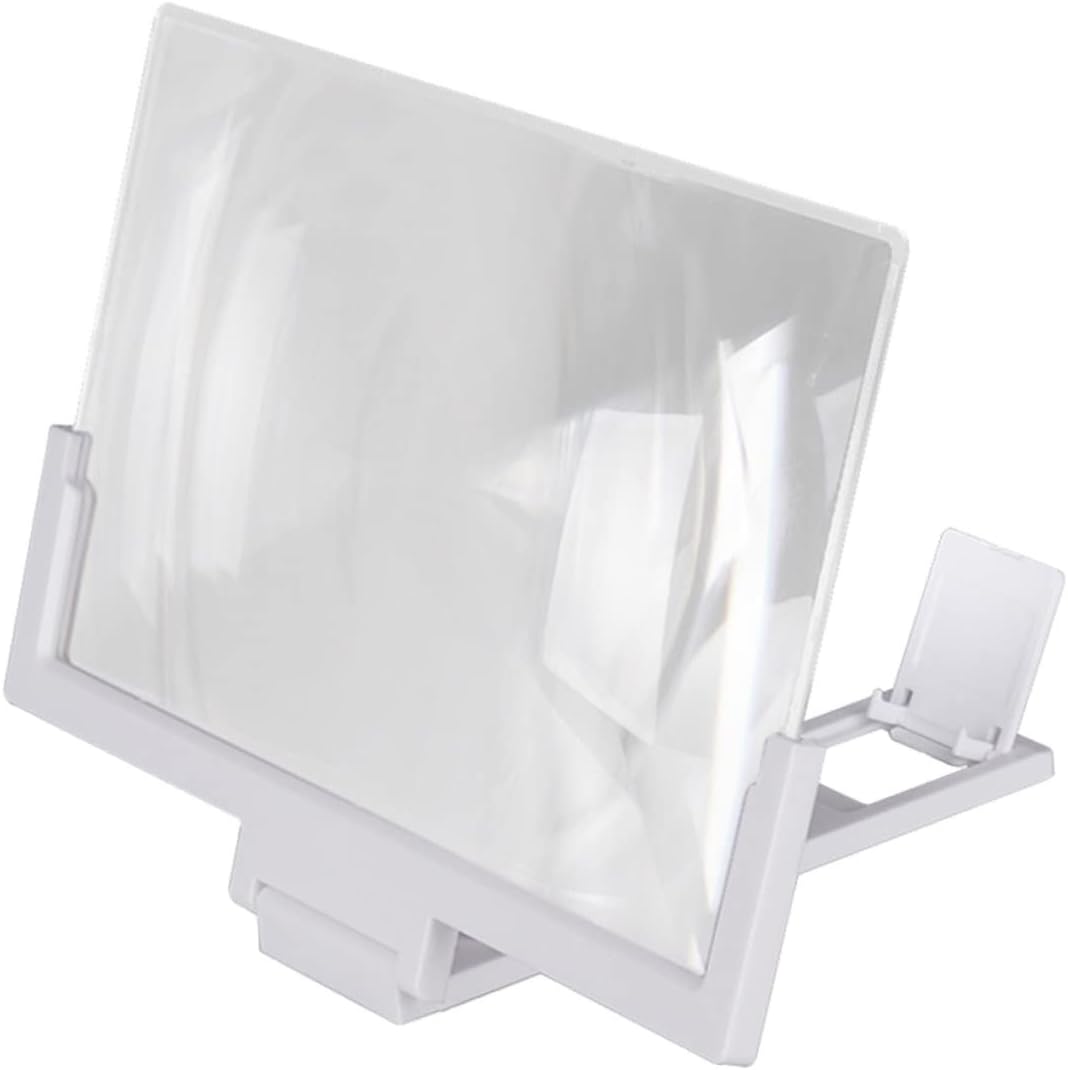 Folding Phone Screen Magnifier Video Amplifier for Home Office Distance Lightweight Design for All Smartphones White