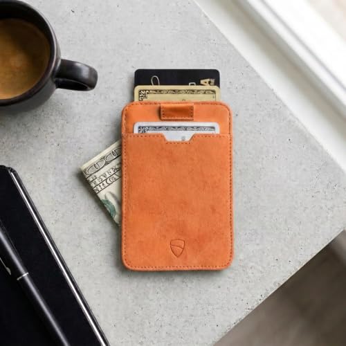 Image of Vaultskin CHELSEA Mens RFID Blocking Slim Leather Card Wallet - Minimalist Front Pocket Cardholder