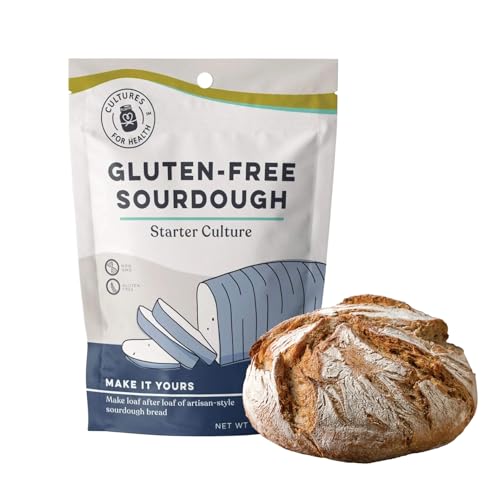 Cultures for Health Gluten Free Sourdough Starter | Heirloom Dehydrated Culture for Baking Gluten Free Bread | DIY Pasta, Pizza Dough, Pie Crust, &amp; More | Non-GMO Prebiotic Sourdough Bread