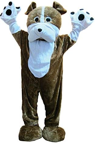 6 Adult Bulldog Mascot Costume
