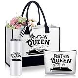 Sieral 3 Pcs Pontoon Boat Gifts for Women Owners Including Boating Tote Makeup Bags Insulated Tumbler with Lid for Boating Lovers Gifts Sailing Captain Pontoon Lake Life Accessories