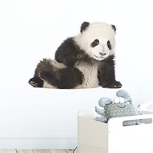 Super Cute Lifelike Panda Wall Decals Animal Wall Stickers Bedroom Living Room Tv Wall Door Decor Murals (Cute Lifelike Panda 2) #TOP3