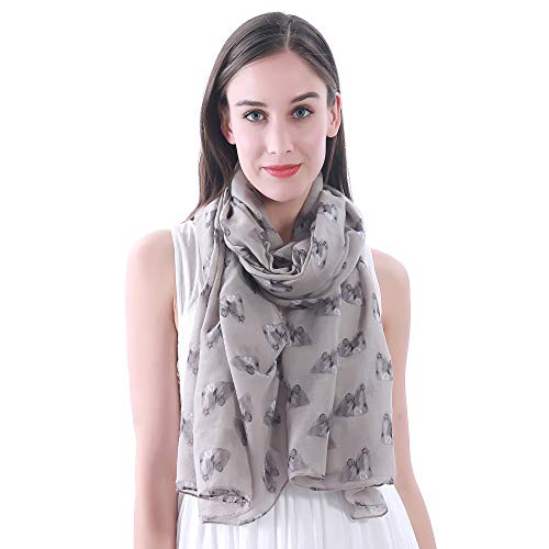 Shih Tzu Dog Print Women's Scarf Shawl Wrap Lightweight