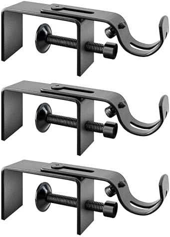 it for 0.7-2 inches Rectangle Headrail Set of 4 No Drill and Tools Required.Outside Mounted Blinds Curtain Rod Bracket（4） (4) image 4