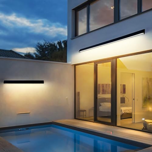 Longue Applique Murale LED Extérieure 3 Modes Éclairage pour Hôtel et Jardin