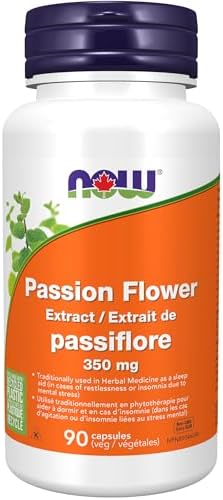 NOW Supplements, Passion Flower (Passiflora incarnata) 350 mg, Natural Stress Relief*, 90 Veg Capsules