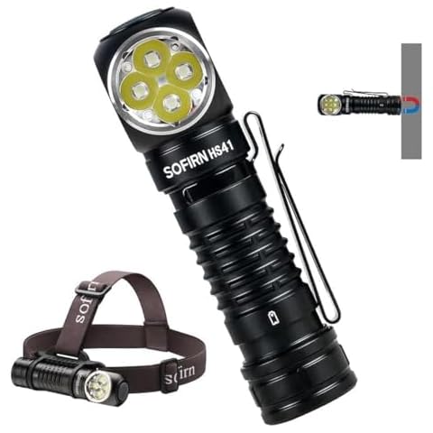 4000 Lumen Headlamp Rechargeable Head Lamp, Sofirn HS41 LED EDC Headlight with Magnetic Base, IP68 Water Resistance, High Lumens Super Bright Head Light for Camping Emergency(Battery Included) Cover