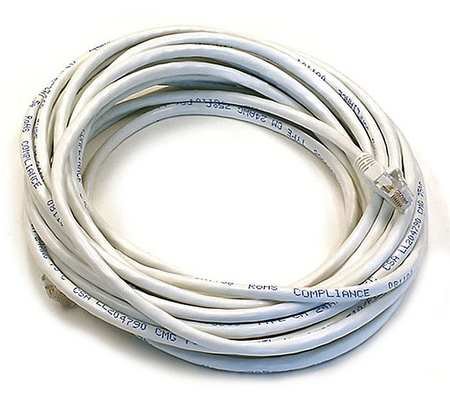 Cable Ethernet Cat 5e blanco 7.62 m miniatura 1