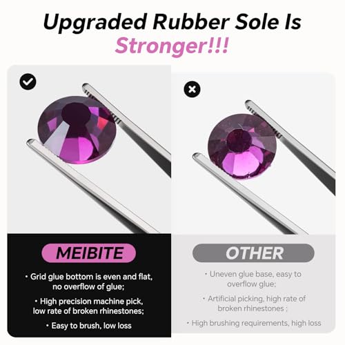Image of Hotfix Rhinestones Bulk 3000PCS SS6 (1.9-2.1mm), Fuchsia Glass Rhinestones for Clothes, Tumblers, Shoes DIY, Heat Transfer Flatback Gems for Crafts & Decoration