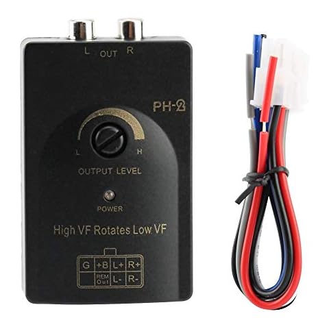 Broco Line Output Converter,2-Channel Speaker Wire to RCA Adapter Auto Car Output Stereo Speaker High to Low Level Converter for Car Stereo Cover