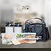 NUTRIFIT Meal Prep Bag for the Active Live Style with 6 food Containers, Shakers, and Vitamin Carrier Black
