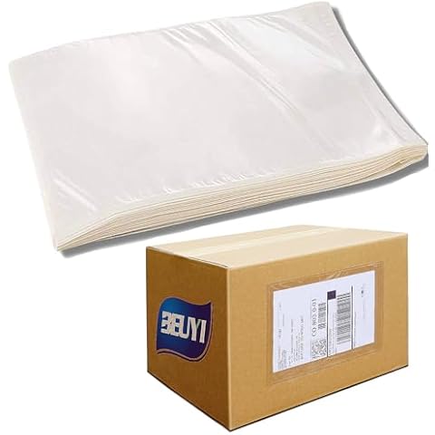 BEUYI 2.5 Mil Premium 7"x10" Clear Adhesive Shipping Label Pouches, Packing List Envelopes, Sturdy Plastic Shipping Documents Sleeves/Protector (100 Pack) Cover