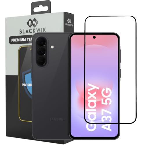 Image of Blackwik Tempered Glass Screen Protector for Samsung Galaxy A37 5G with Edge-To-Edge Protector Coverage | Easy Installation Kit (Black)