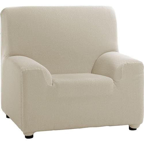 ECOMMERC3 | Copridivano elastico e extra morbido per divano 1 posto da 70 a 110 cm- Copridivano regolabile, Colore Avorio - 100% prodotto in Spagna