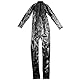 Rubberfashion PVC Lack Catsuit - Ganzkörperanzug - Overall Jumpsuit Herren Langarm - Lack Catsuit ouvert Lack Holo 3D M