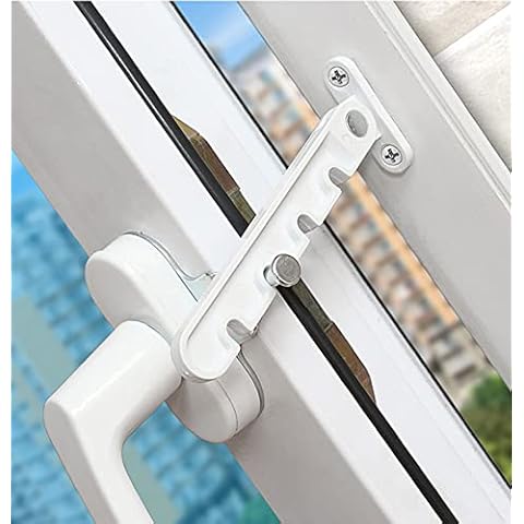 MOTT 50 Adjustable Casement Window Restrictor Latch,Childproof Window Safety Locks,Window Latch,Aluminum/UPVC/Wooden Window Ventilation Restrictor Cover
