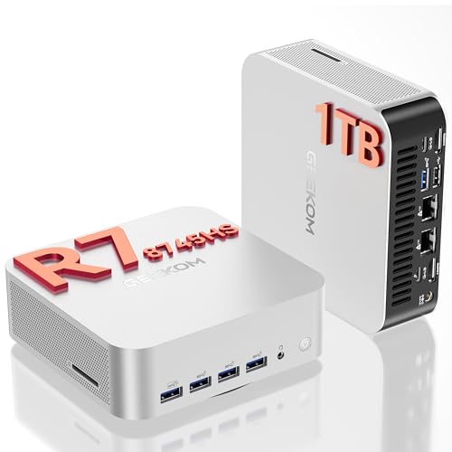 GEEKOM Mini PC A8 Max, AMD Ryzen 7 8745HS, 2,5Gbps Dual LAN Port