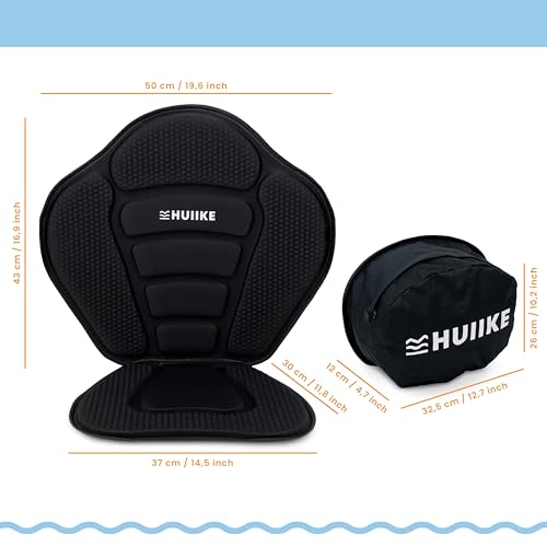 Paddle Board Seat with 4 Adjustable Straps - HUIIKE | Sup Kayak Seat with Back Support, Padded and Foldable | Stand Up Paddle Board Accessories, Kayak Accessories | Canoe and Paddleboard Chair by HUIIKE - Image 2