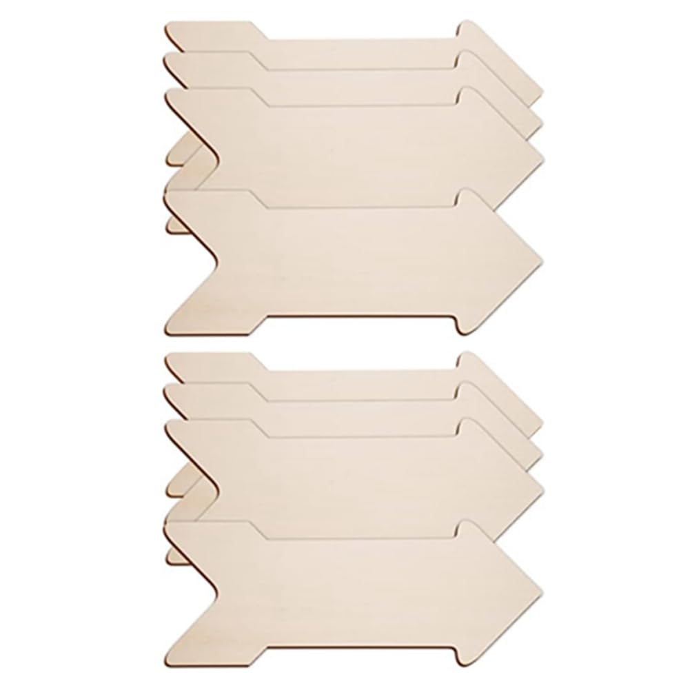 CTRLZS 8PCS Unfinished Wood Sign Blank Hanging Wooden Plaque Wood Wood Color