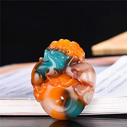 Pendentif dragon en jade de Hetian pour casser la monotonie de vos pulls d'hiver - 3