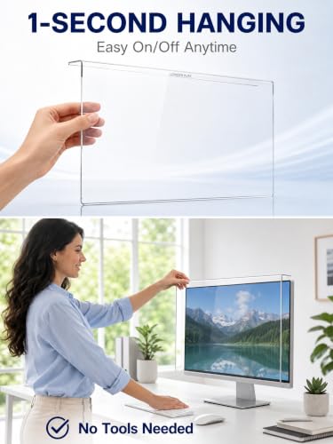 Evita la fatiga visual con el panel protector de pantalla antiluz azul de 24" 4