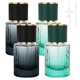 LOPHE Rozpylacz do perfum, 4 sztuki po 30 ml, atomizer do perfum, pusta butelka na perfumy z 3 akcesoriami, szklany rozpylacz perfum na podróż, imprezę, do codziennego użytku