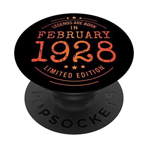 Cumpleaños Febrero 1928 Edición Limitada Regalo February PopSockets PopGrip Intercambiable