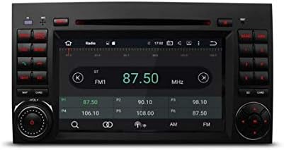 Avison 7-Zoll-Android-8.1-Satellitennavigationssystem mit FM-Radio-Oberfläche, Frequenzeinstellung und voreingestellten Sendern.