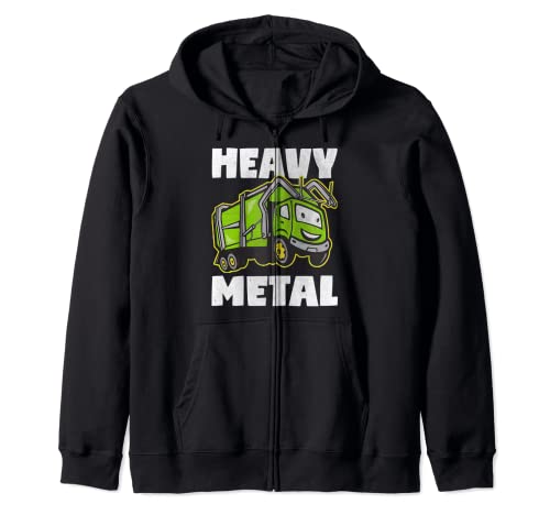 Heavy Metal Basbage Truck Vintage Monster Trucks Camiseta Sudadera con Capucha