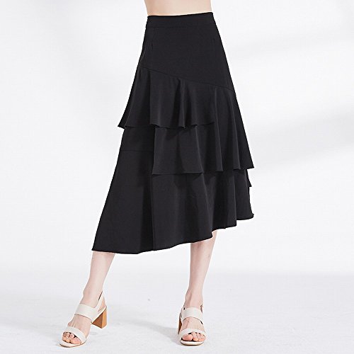 Jupe Florale Sauvage ZULQ en Noir pour Vos Sorties Citadines