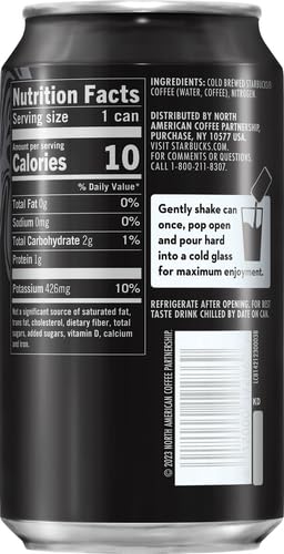 Miniatura 10 de Starbucks Nitro Cold Brew Café, negro sin azúcar, lata de 9.6 onzas