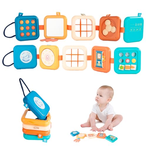 Baby Spielzeug Busy Board - Motorikspielzeug Geschenk Kleinkinder Jungen Mädchen, Sensorik Spielzeug Baby Kleinkind, Montessori Flugzeug Beschäftigung, Activity Cube, Ideales Reisespielzeug