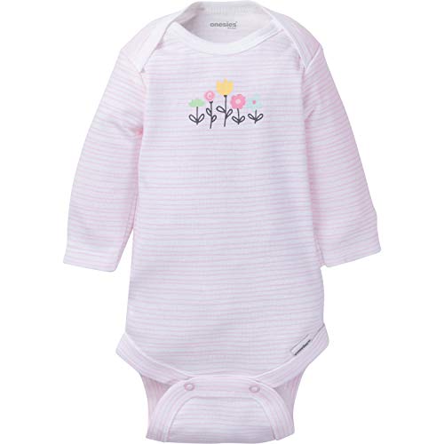 Image of Onesies Brand Unisex Baby 6-Pack Long Sleeve Bodysuits - Breathable Cotton One-Piece Outfits for Newborns & Infants